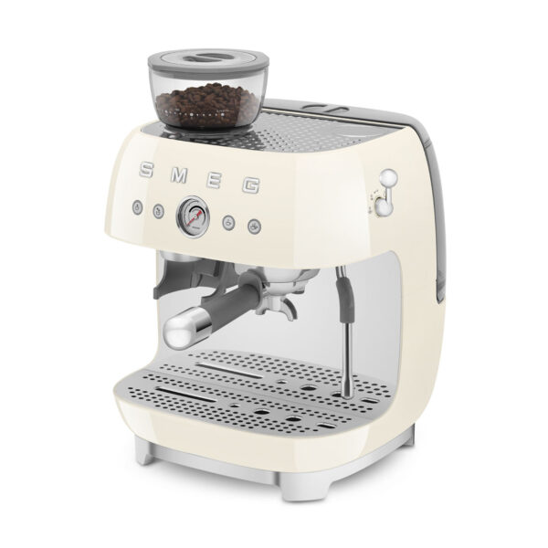 Cafetera Espresso Smeg Italiana C/ Molinillo 220 Volts Crema - Imagen 2